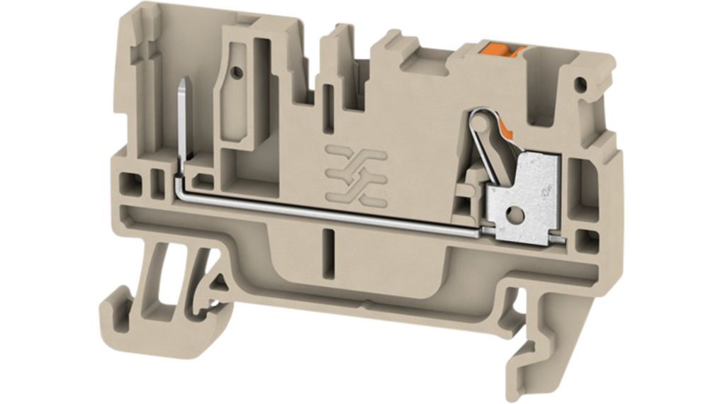 Terminal Block, Clamp, 2 Poles, 800V, 24A, 2.5mm², Dark Beige, Pack of 100 pieces